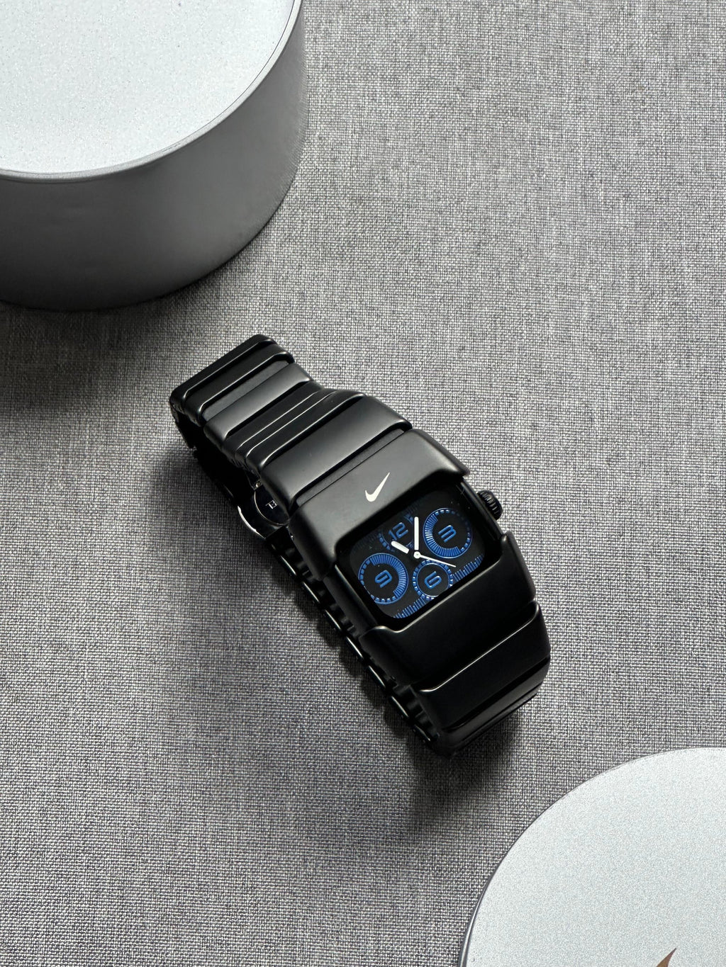 Nike D-Line Matte Black Analogue Watch with Blue Dial