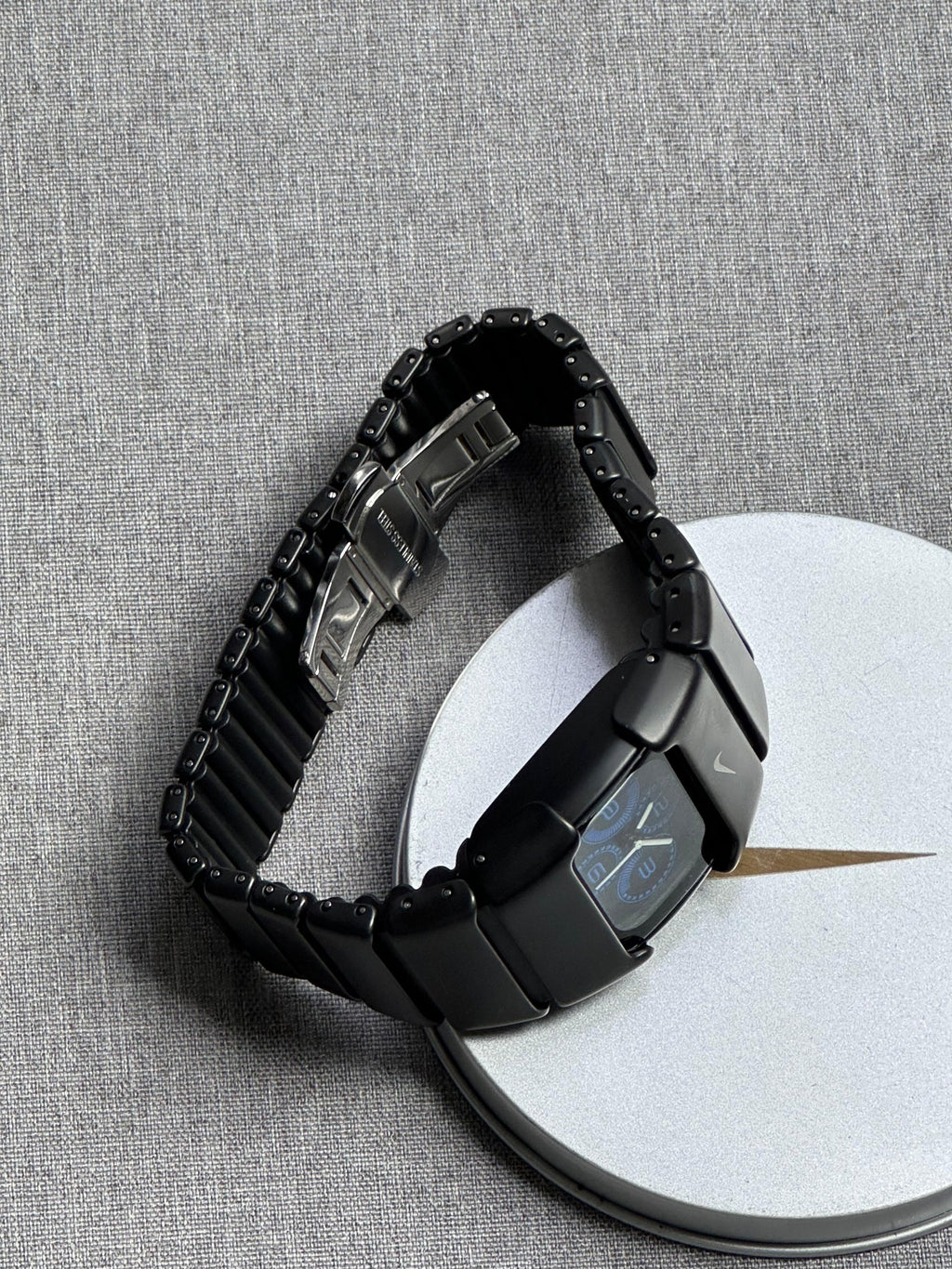 Nike D-Line Matte Black Analogue Watch with Blue Dial