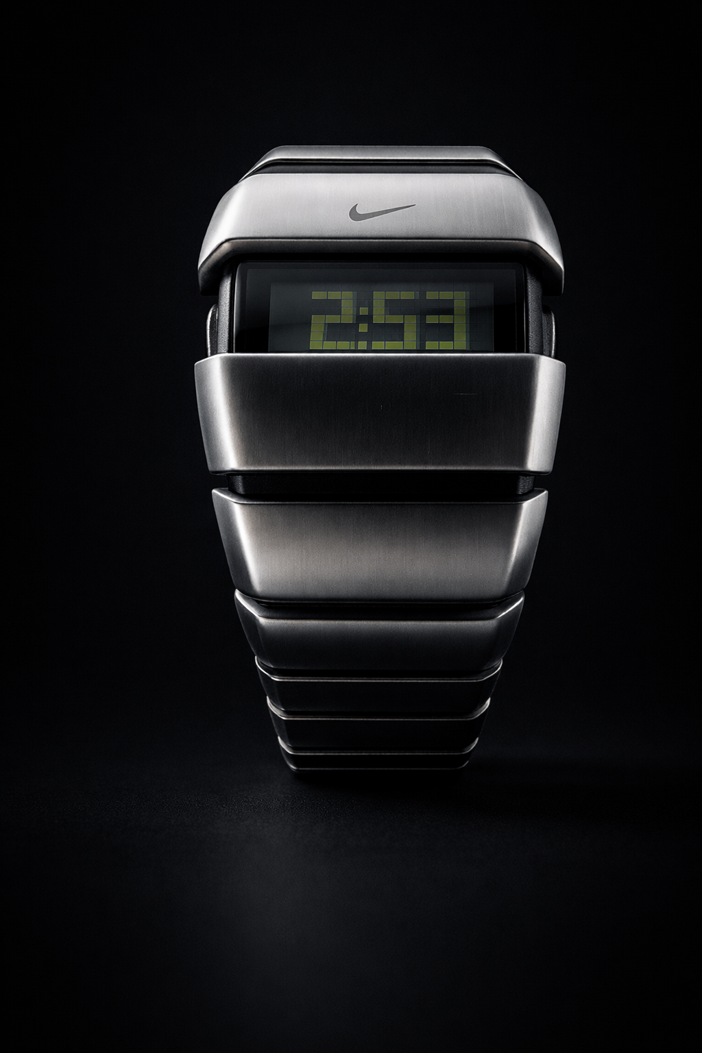 Nike D-Line Satin Silver Digital Watch | Rare Collectible | Unisex Retro Sports Timepiece