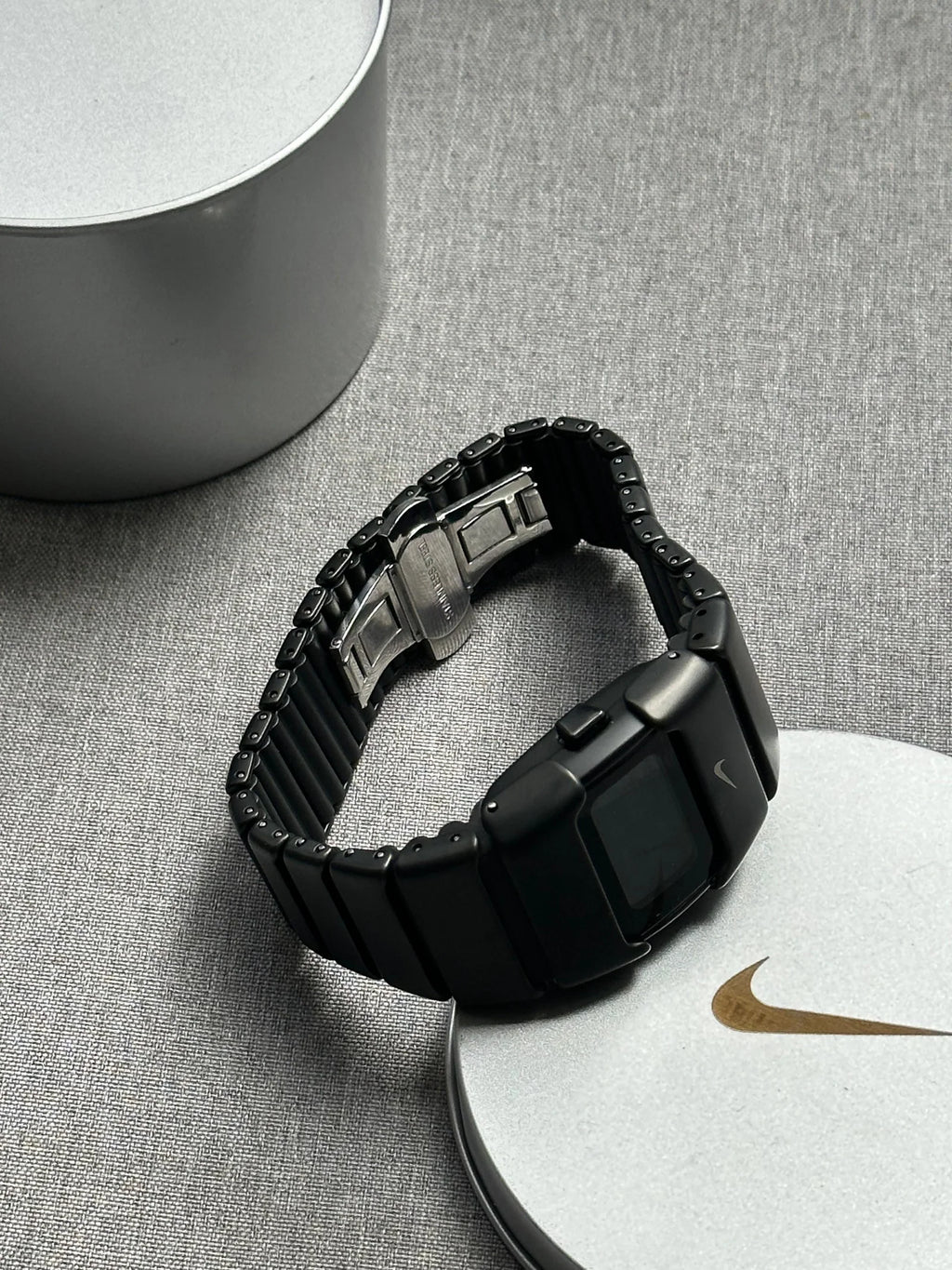 Nike D-Line Black Digital Watch – Rare Retro Stainless Steel LED Display