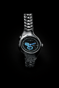 Nike Triax Chronograph Watch Shiny Silver with blue black dial