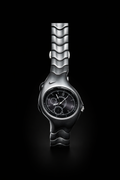 Nike Triax Chronograph Watch – Metallic Silver Wave-Link Band, Black Dial