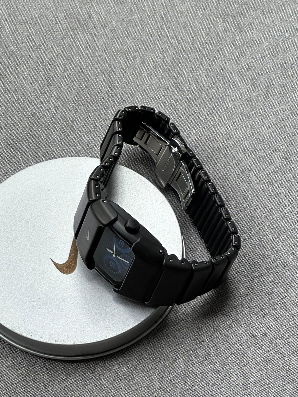 Nike D-Line Matte Black Analogue Watch with Blue Dial